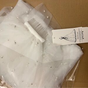 Pearl Bride Wedding Veil 1 Tier Cathedral Veil